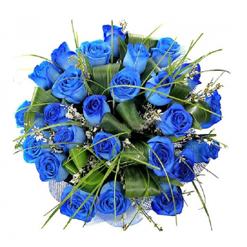Букет из синих роз "Сезон любви"